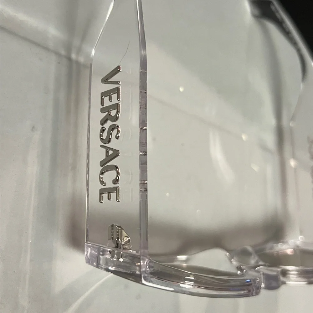 🔥VERSACE VE4489U 148 8V Transparent Mirror Silver Men's 55 mm Sunglasses Unisex